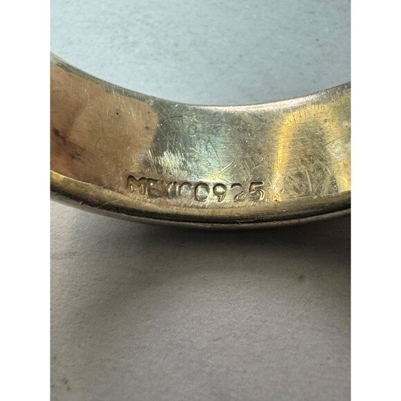 Vintage Sterling Silver 925 Spinner Wave Ring Men's Size 12 Mexico 10.9g Estate - Picture 5 of 8